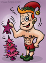 Cartoon: Pink Star (small) by illustrator tagged cartoon,christmas,xmas,tree,dressing,up,pink,star