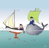 Cartoon: Begegnungen (small) by JotKa tagged schiff boot segelboot wal walfisch wassersport meer ozean segelsport