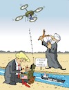Cartoon: Ein Eindringling (small) by JotKa tagged strasse,von,hormus,golf,drohnenzwischenfall,drohnenabschuss,waschington,teheran,trump,mullahs