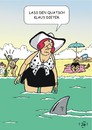 Cartoon: Haie (small) by JotKa tagged hai,haie,fische,urlaub,meer,strand,ferien,erholung,baden,schwimmen,freizeit,reisen