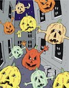 Cartoon: HALLOWEEN (small) by JotKa tagged halloween kürbis kürbiskopf geister vampire nacht mond angst süsses oder saures aberglauben kirche feste feiern kinder