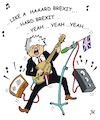 Cartoon: HARDROCK-BREXIT-BORIS (small) by JotKa tagged brexit eu ge uk boris johnson harter brüssel london musik rock gitarre musiker