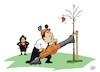 Cartoon: Laubsauger (small) by JotKa tagged otto laubsauger natur herbst bäume herbstlaub mann frau er sie beziehungen ehe