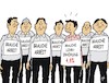 Cartoon: Schwierige Zeiten (small) by JotKa tagged arbeitsplatz,jobverlust,lockdown,tarifverhandlungen,lohnforderungen,gewerkschaften,verdi,corona,wirtschaft