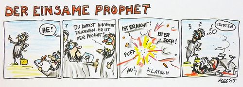 Cartoon: Der einsame Prophet (medium) by Eggs Gildo tagged islam,islamismus,prophet,mohammed