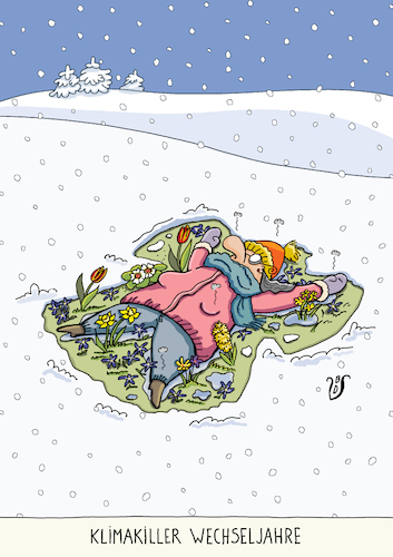 Cartoon: menopause (medium) by Dodenhoff Cartoons tagged wechseljahre,menopause,klimaerwärmung,schneeengel,milde,winter,globale,krise,schneefall,schneedecke,überhitzung,hitzewelle,hitzewallungen,hormone,oestrogene,lebensmitte,birgit,dodenhoff,cartoons,wechseljahre,menopause,klimaerwärmung,schneeengel,milde,winter,globale,krise,schneefall,schneedecke,überhitzung,hitzewelle,hitzewallungen,hormone,oestrogene,lebensmitte,birgit,dodenhoff,cartoons