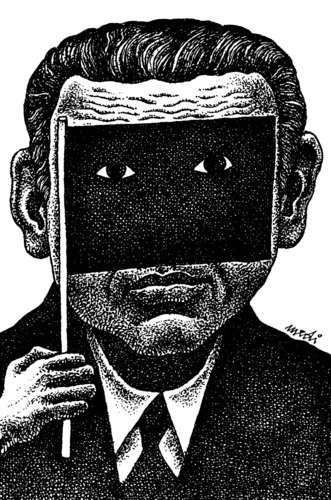 Cartoon: FlagMask (medium) by Medi Belortaja tagged leader,manipulation,politicians,ideology,mask,flag