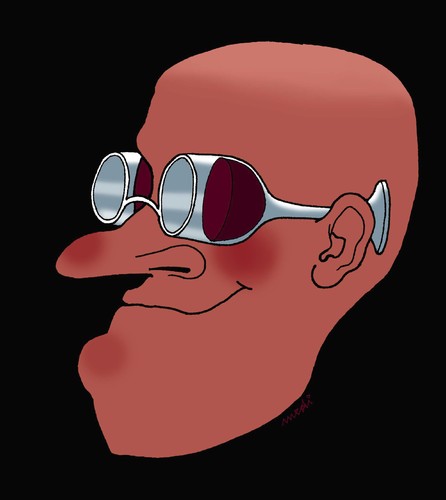 Cartoon: glasses glasses (medium) by Medi Belortaja tagged alcohol,alcoholism,drinker,drinking,face,glasses,red,wine