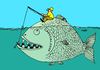 Cartoon: fishing (small) by Medi Belortaja tagged capitalism,tooth,fishing,fish