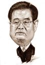 Cartoon: Hu Jintao (small) by Medi Belortaja tagged hu jintao president of china