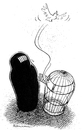 Cartoon: Freedom (small) by Riemann tagged burka,cage,freedom,women,käfig,freiheit,gefängnis,frau