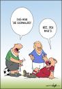 Cartoon: Schwalbe (small) by luftzone tagged cartoon,fussball,ball,football,soccer,sport,schiedsrichter,mann,fußballer