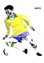Cartoon: Garrincha (small) by Xavi dibuixant tagged garrincha,football,futebol,brazil,brasil,botafogo,soccer,world,cup,drawing,art