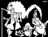 Cartoon: Led Zeppelin (small) by Xavi dibuixant tagged led,zeppelin,jimmy,page,robert,plant,john,paul,jones,bonham,rock,music,caricature