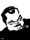 Cartoon: Orson Welles (small) by Xavi dibuixant tagged orson welles director cinema hollywood star oscar citizen kane