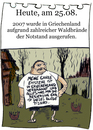 Cartoon: 25.August (small) by chronicartoons tagged waldbrand,feuer,griechenland
