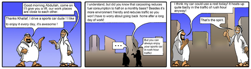 Cartoon: Carpooling (medium) by Abe tagged carpooling,environmental,arab,car