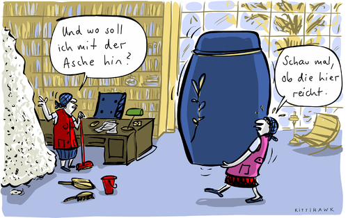 Cartoon: Asche (medium) by kittihawk tagged kittihawk,2015,helmut,schmidt,gestorben,kittihawk,2015,helmut,schmidt,gestorben