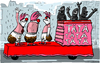 Cartoon: Karneval Charlie (small) by kittihawk tagged kittihawk,2015,karneval,köln,charlie,hebdo,wagen,gestoppt,terrorismus,sicherheit,islamismus,angst,hosen,voll,narren,umzug