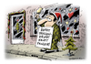 Cartoon: ThyssenKrupp Panzer (small) by Schwarwel tagged thyssenkrupp,panzer,tief,krise,rote,zahlen,unternehmen,waffen,krieg,terror,geld,finanzen,wirtschaft,konzern,karikatur,schwarwel