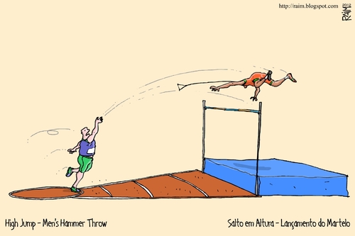 Cartoon: high jump (medium) by raim tagged games,olympics