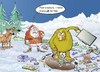 Cartoon: Search Gift For The Yeti (small) by llobet tagged yeti santa claus christmas gift find
