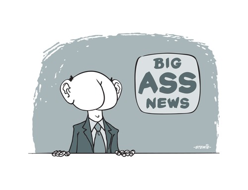 Cartoon: Big Ass News (medium) by stewie tagged tv