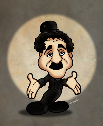Cartoon: Charlie Chaplin (medium) by stewie tagged charlie,chaplin