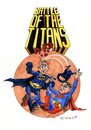 Cartoon: battle of the titans (small) by jean gouders cartoons tagged batman,superheroes,jean,gouders