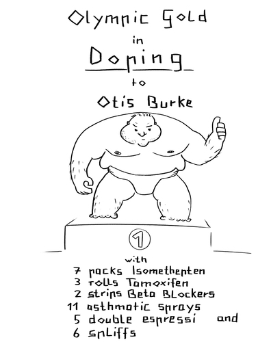 Cartoon: doping goes olympic (medium) by Bonville tagged doping,olympia,olympic,gold,solution,problem