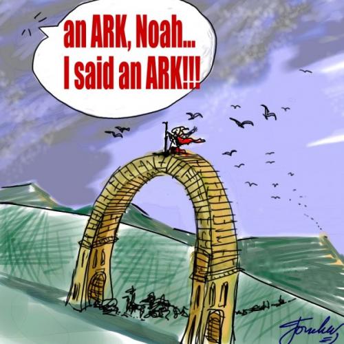 Cartoon: Noah.s Ark... the Beginning (medium) by Bravemaina tagged noah,ark,