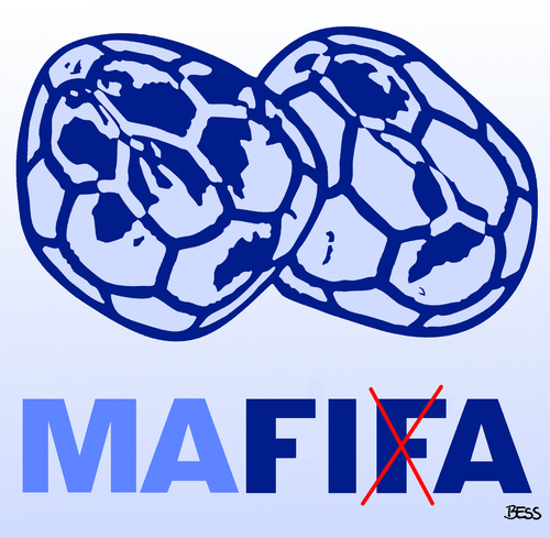 Cartoon: MAFI-F-A (medium) by besscartoon tagged arm,reich,mafia,geld,fifa,logo,wm,brasilien,katar,korruption,fussball,sepp,blatter,unsozial,bess,besscartoon