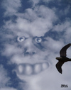 Cartoon: cloud face 4 (small) by besscartoon tagged wolken,himmel,gesicht,vogel,möwe,bess,besscartoon