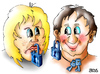 Cartoon: Partner Piercing (small) by besscartoon tagged mann,frau,paar,beziehung,vorhängeschloss,schlüssel,maulkorb,piercing,bess,besscartoon