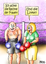 Cartoon: Rechte der Frauen (small) by besscartoon tagged mann,frau,beziehung,gleichberechtigung,sport,boxen,rechte,linke,emanzipation,bess,besscartoon
