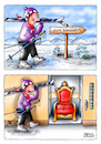 Cartoon: Sessellift (small) by besscartoon tagged winter,wintersport,sport,skifahren,fahrstuhl,schnee,lift,sessellift,sessel,bess,besscartoon