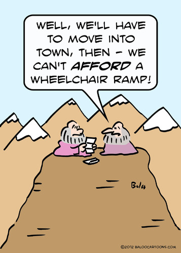 Cartoon: afford wheelchair ramp gurus (medium) by rmay tagged gurus,ramp,wheelchair,afford