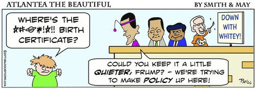 Cartoon: atlantea trump obama (medium) by rmay tagged atlantea,trump,obama