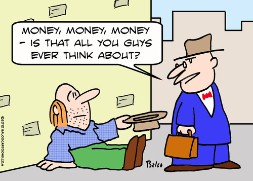 Cartoon: bum money panhandler all ever (medium) by rmay tagged bum,money,panhandler,all,ever