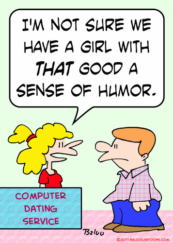 Cartoon: computer dating sense humor (medium) by rmay tagged computer,dating,sense,humor