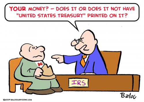 Cartoon: department treasury printed (medium) by rmay tagged department,treasury,printed