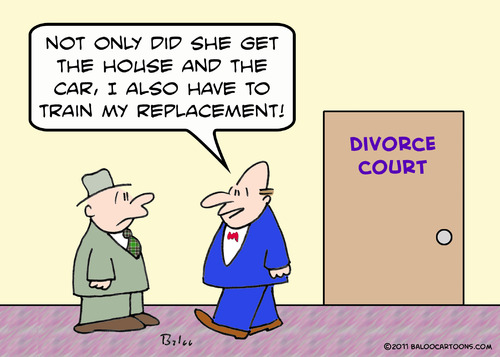 Cartoon: divorce train replacement (medium) by rmay tagged divorce,train,replacement