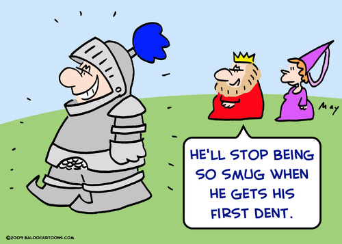 Cartoon: first dent knight armor king (medium) by rmay tagged first,dent,knight,armor,king