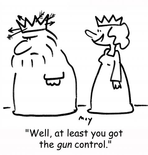 Cartoon: gun control (medium) by rmay tagged gun,control