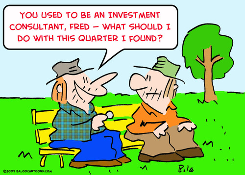 Cartoon: investment consultant quarter (medium) by rmay tagged investment,consultant,quarter