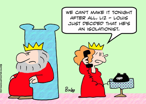 Cartoon: isolationist king queen (medium) by rmay tagged isolationist,king,queen