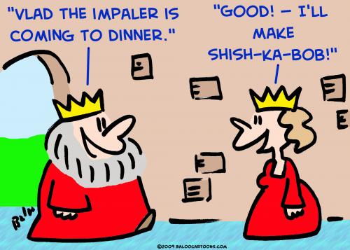 Cartoon: king vlad impaler (medium) by rmay tagged king,vlad,impaler