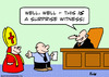 Cartoon: bishop surprise witness judge (small) by rmay tagged bishop,surprise,witness,judge