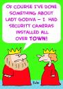 Cartoon: KING QUEEN LADY GODIVA SECURITY (small) by rmay tagged king,queen,lady,godiva,security,camera