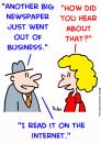 Cartoon: newspaper business internet (small) by rmay tagged newspaper,business,internet